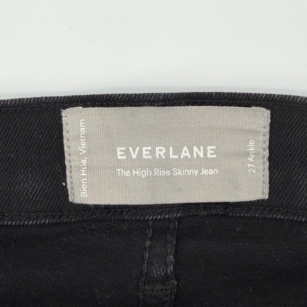Everlane High Rise Skinny Jeans Womens 27‎ Black Ankle Length Casual Denim - Picture 9 of 15